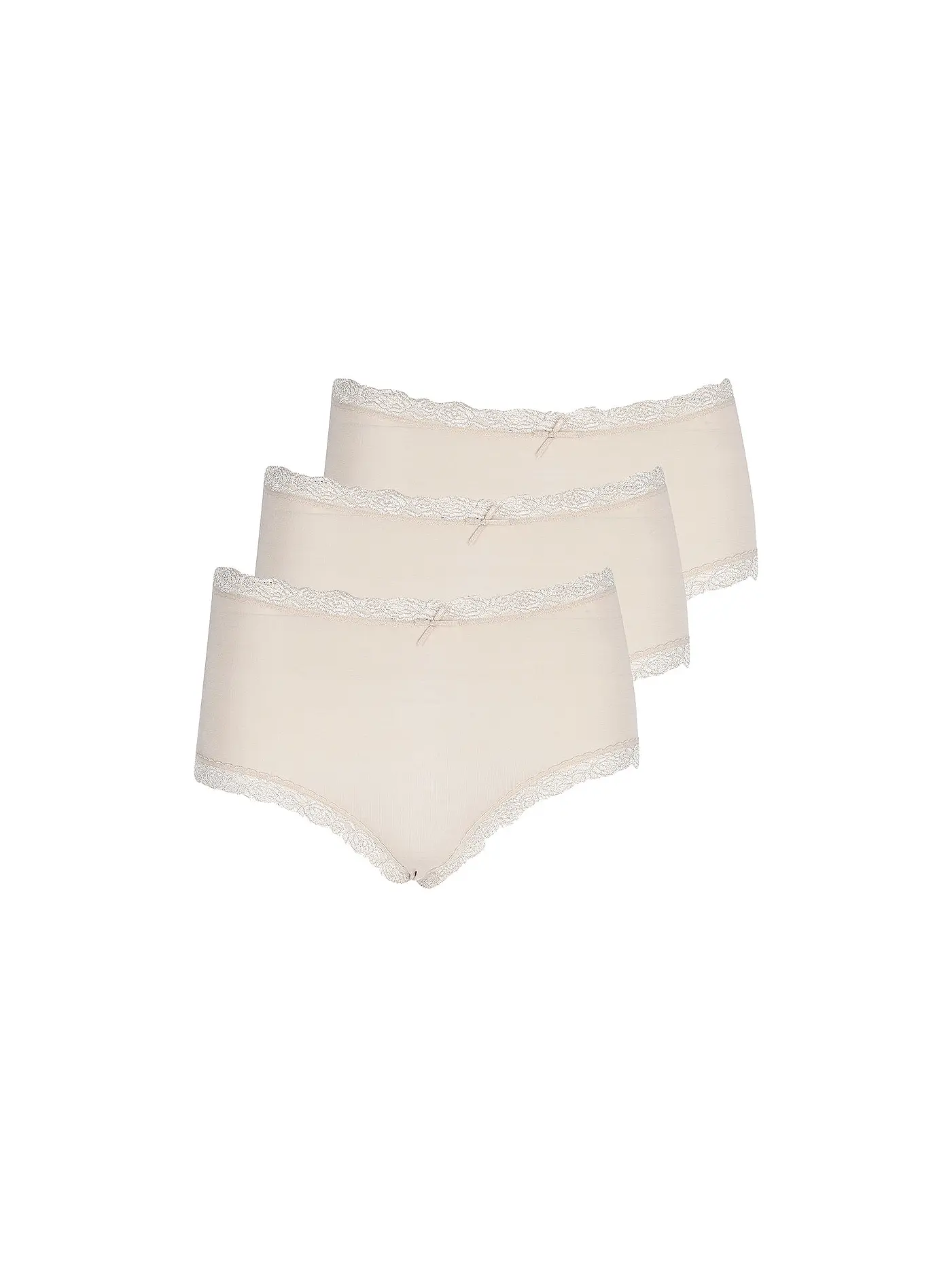 NINA VON C | Taillenslip 3er-Pkg. weiss | beige